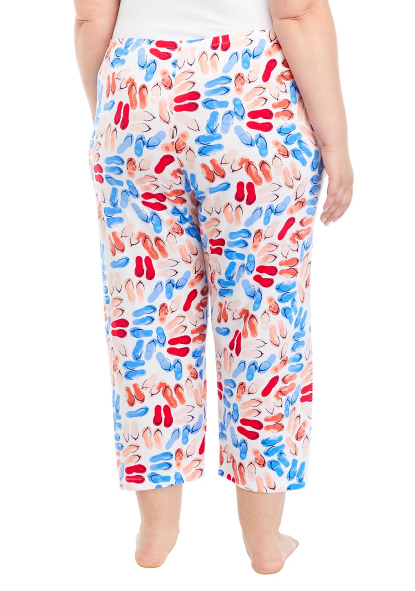 Plus Size Flip to the Flop Capri Pajama Pants