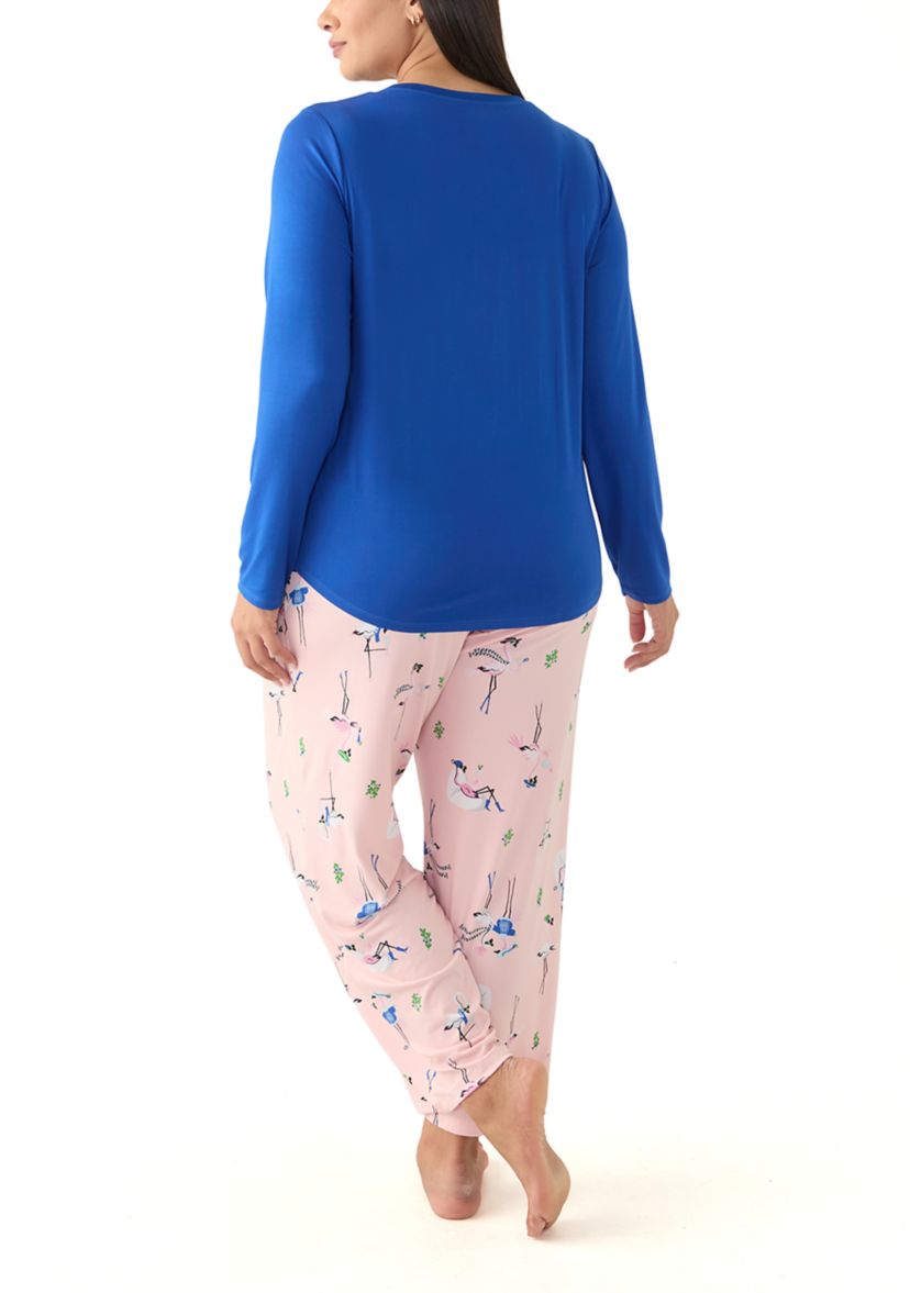 Plus Size Timeless Soft Jersey Pajama Set