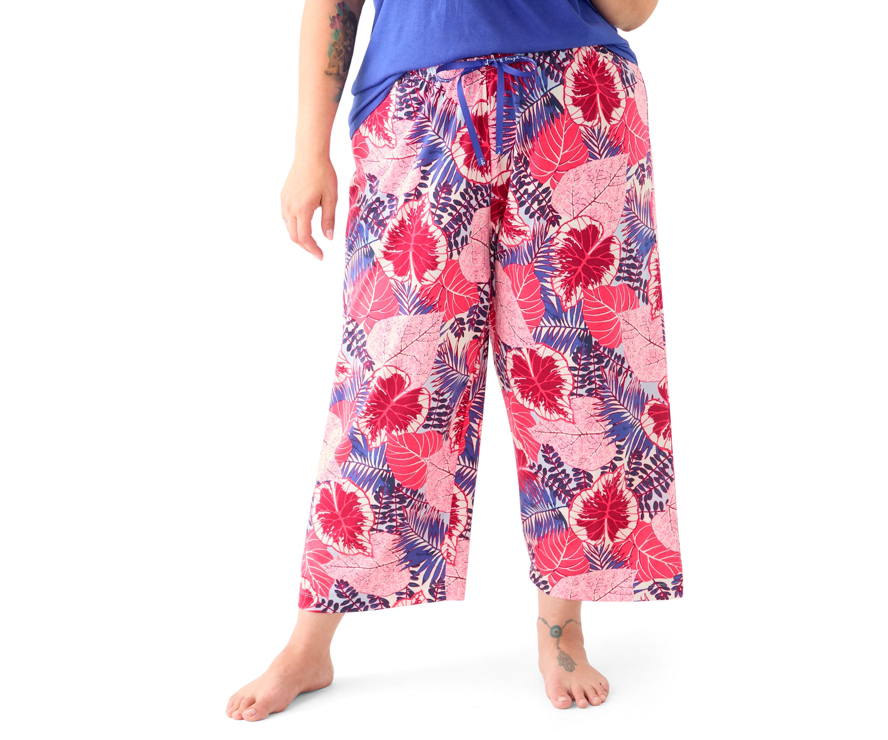 Plus Size Printed Pajama Pants