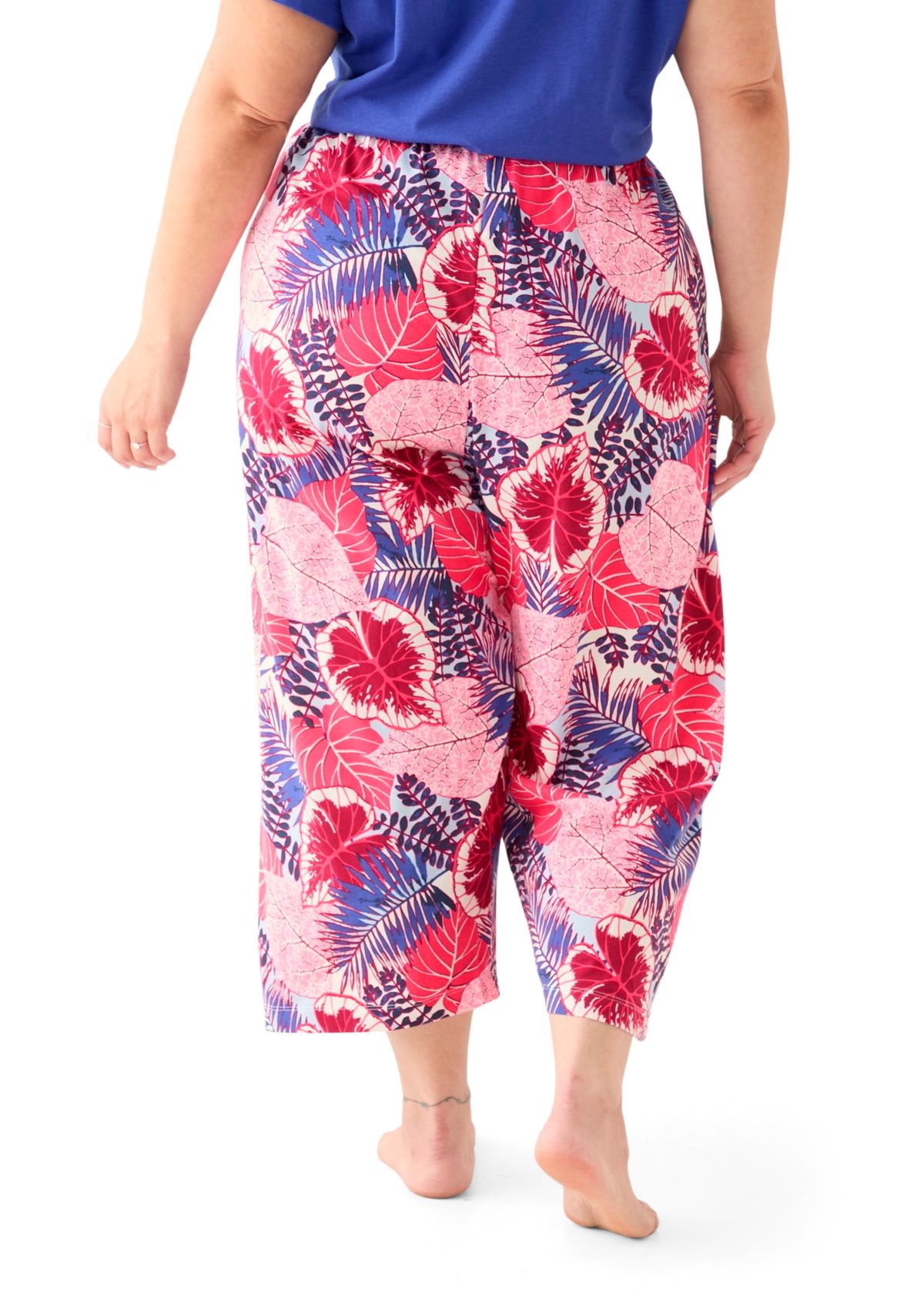 Plus Size Printed Pajama Pants