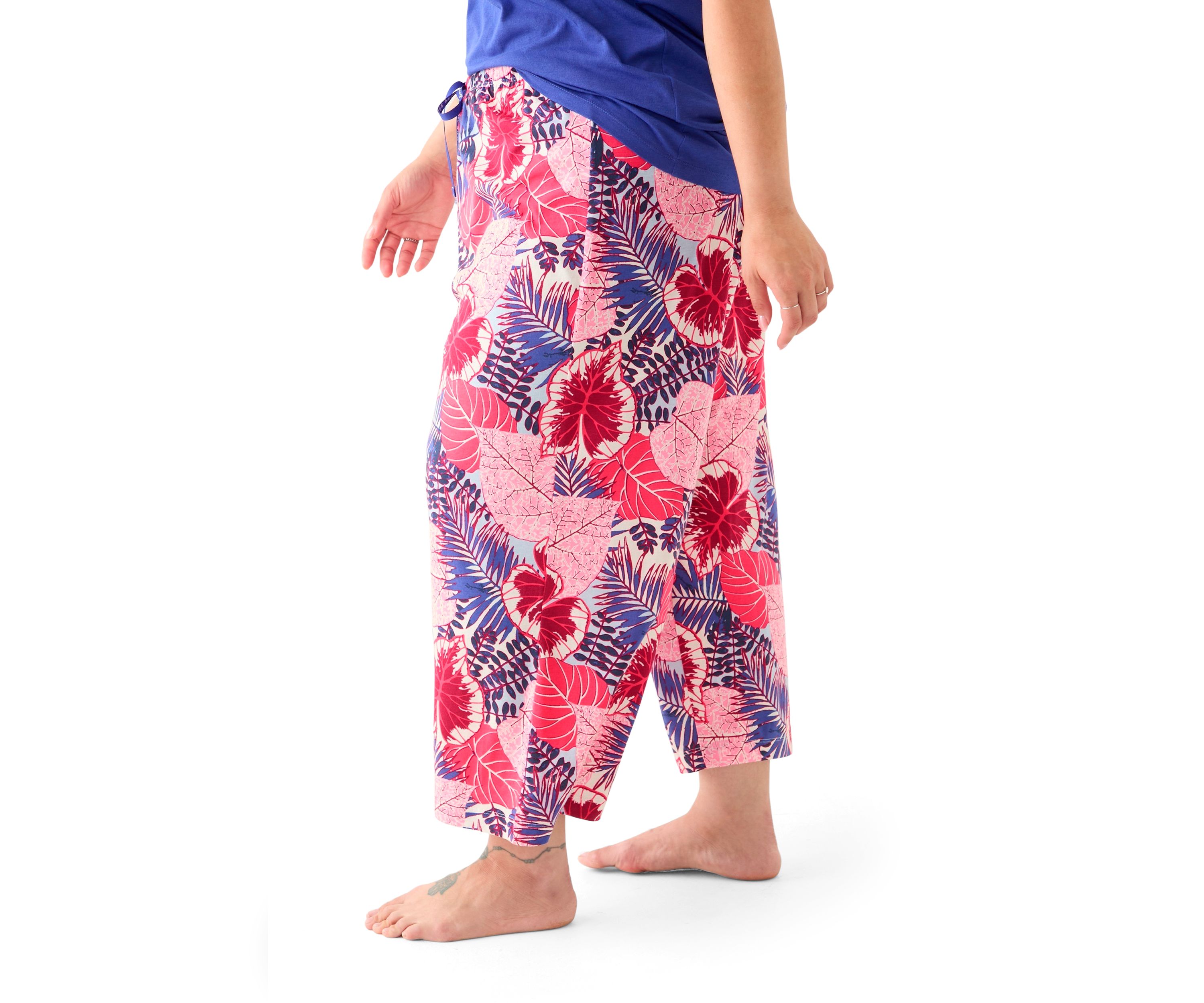 Plus Size Printed Pajama Pants