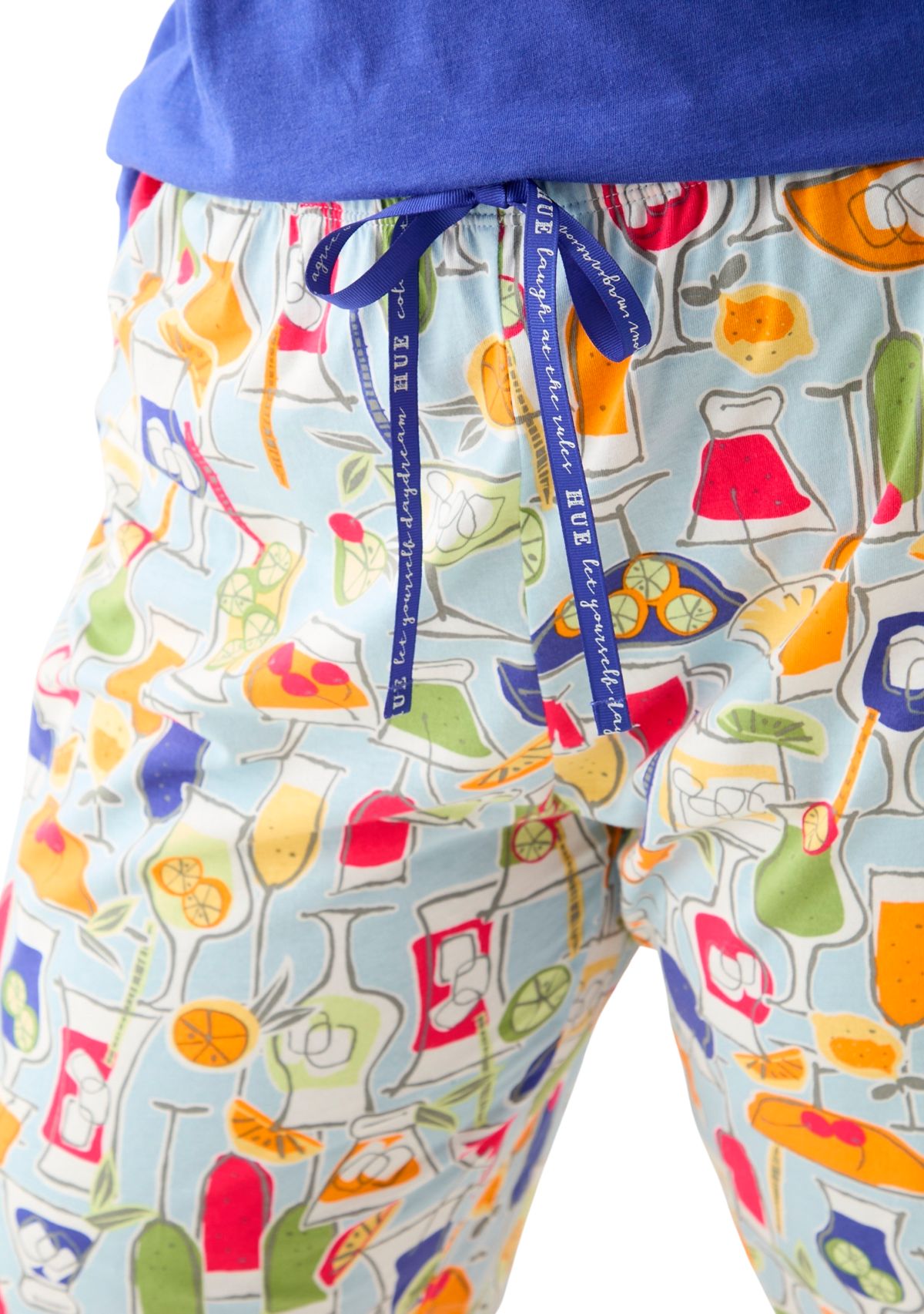 Plus Size Printed Bermuda Pajama Shorts