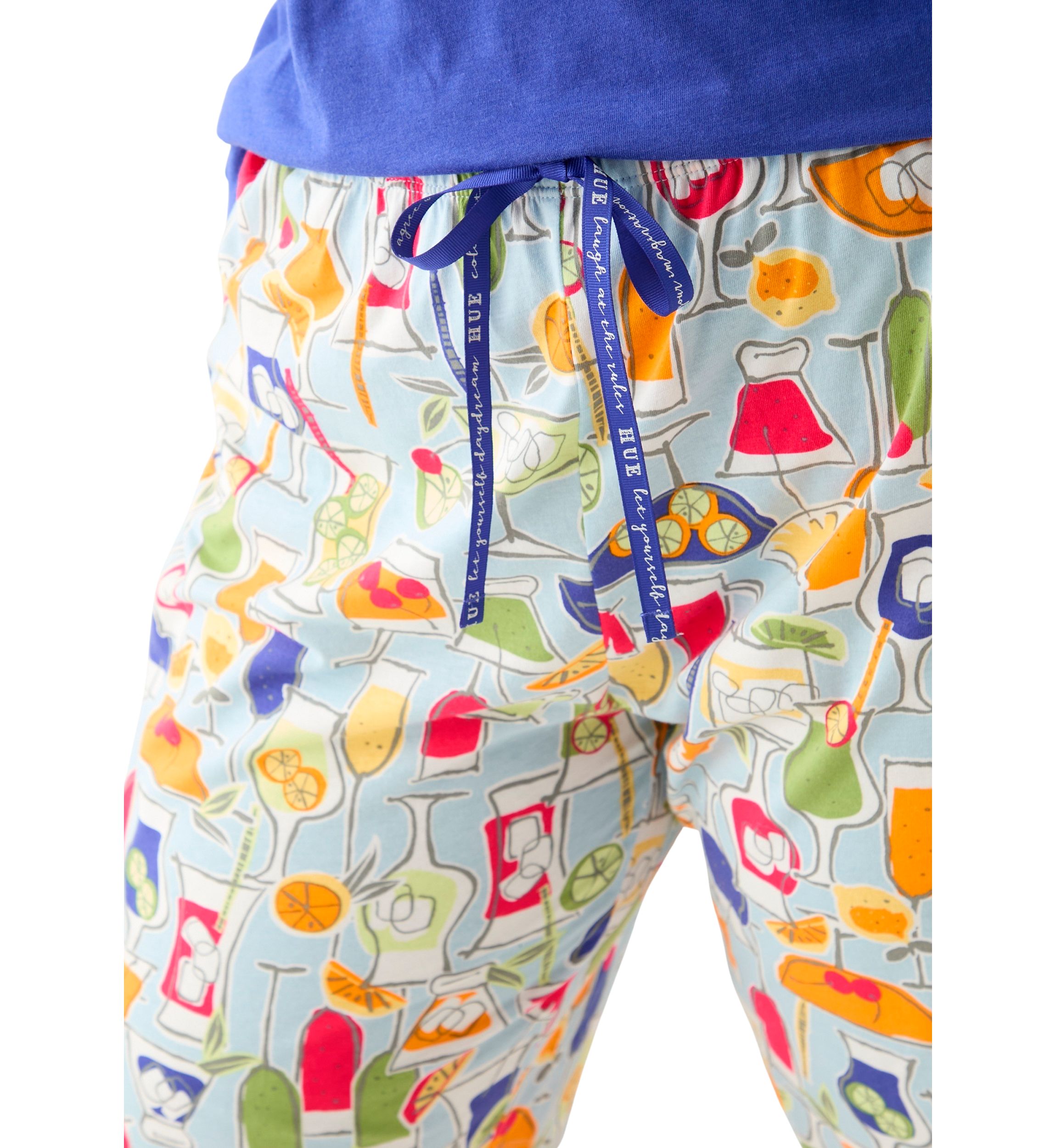 Plus Size Printed Bermuda Pajama Shorts