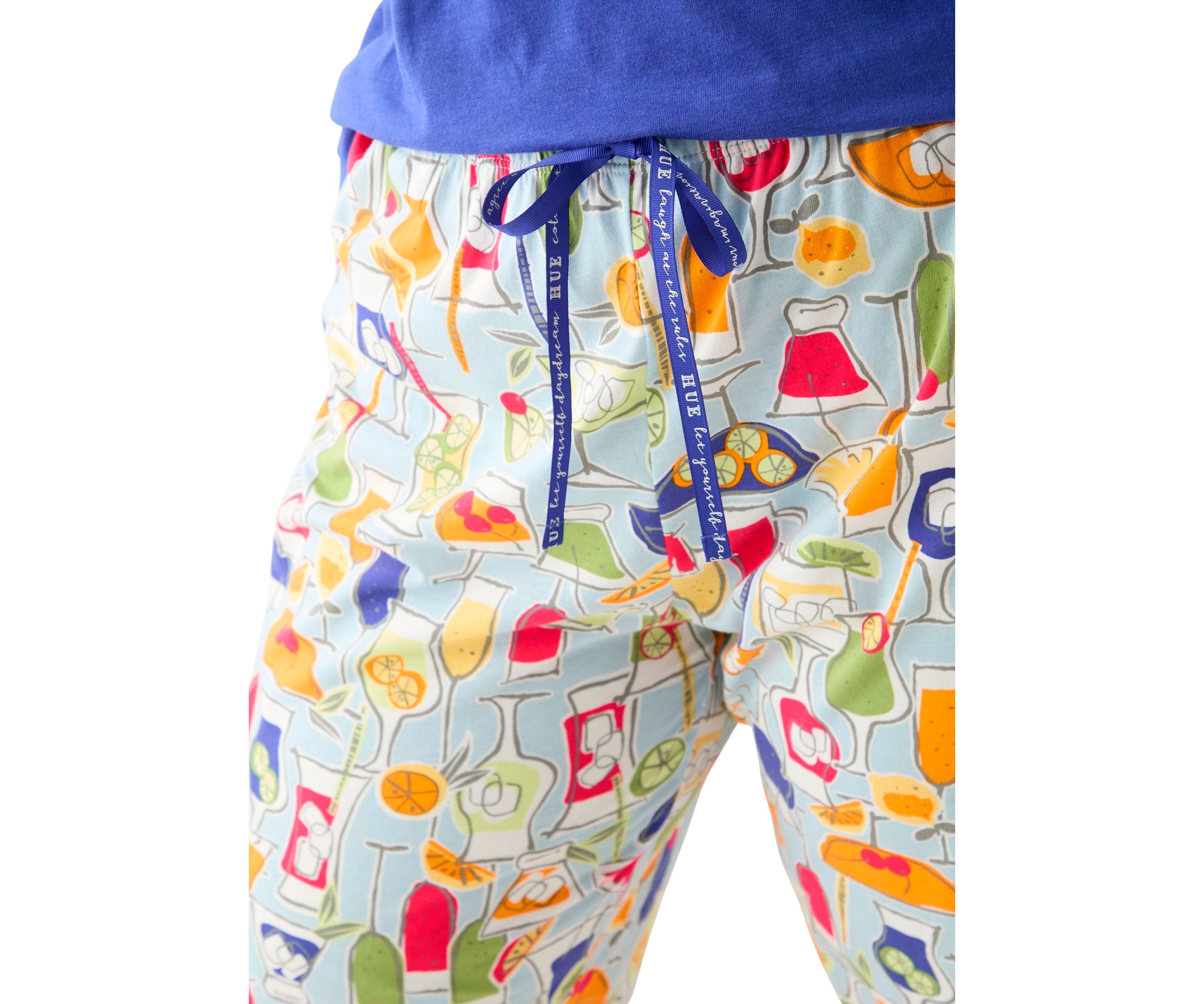Plus Size Printed Bermuda Pajama Shorts