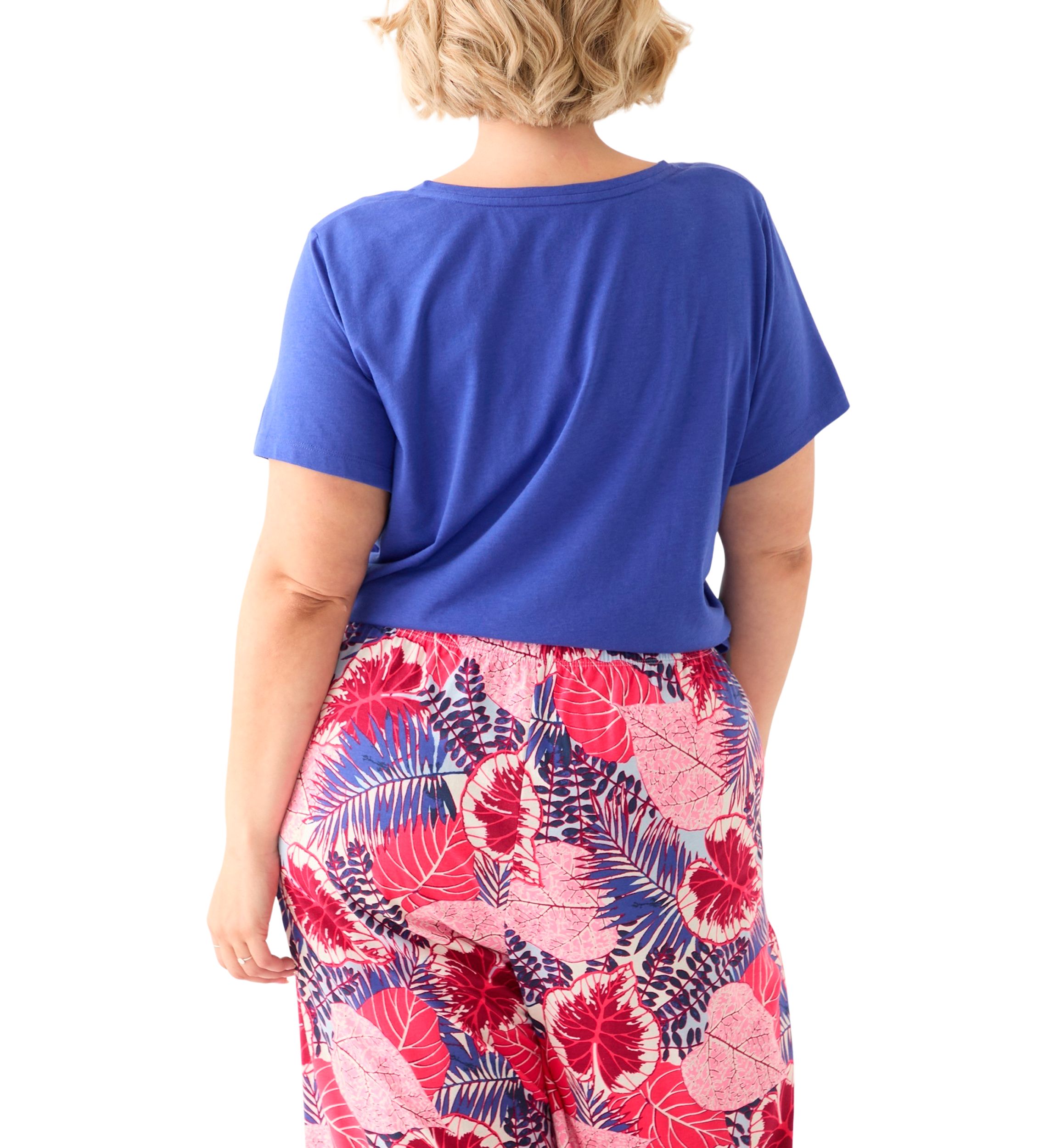 Plus Size Short Sleeve V-Neck T-Shirt 