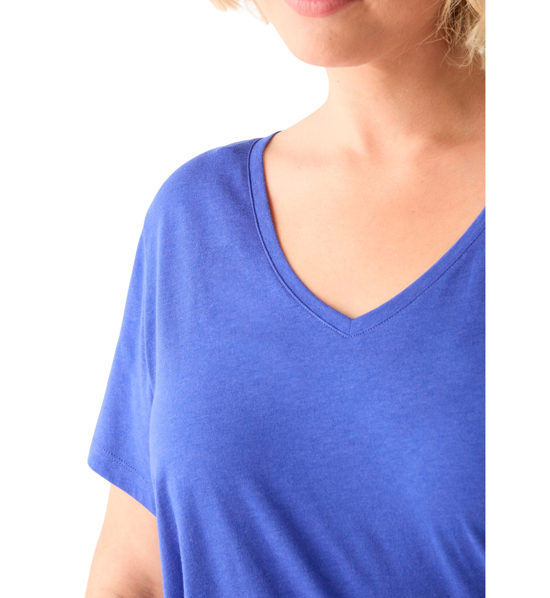 Plus Size Short Sleeve V-Neck T-Shirt 