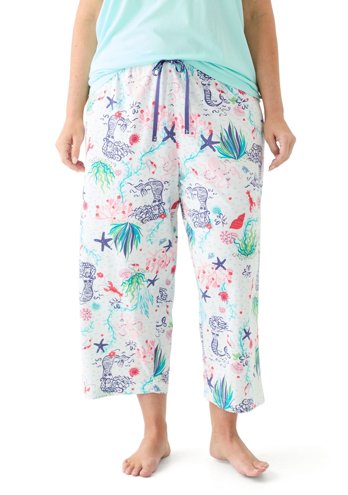 Plus Size Underwater Wonder Capri Pajama Pants