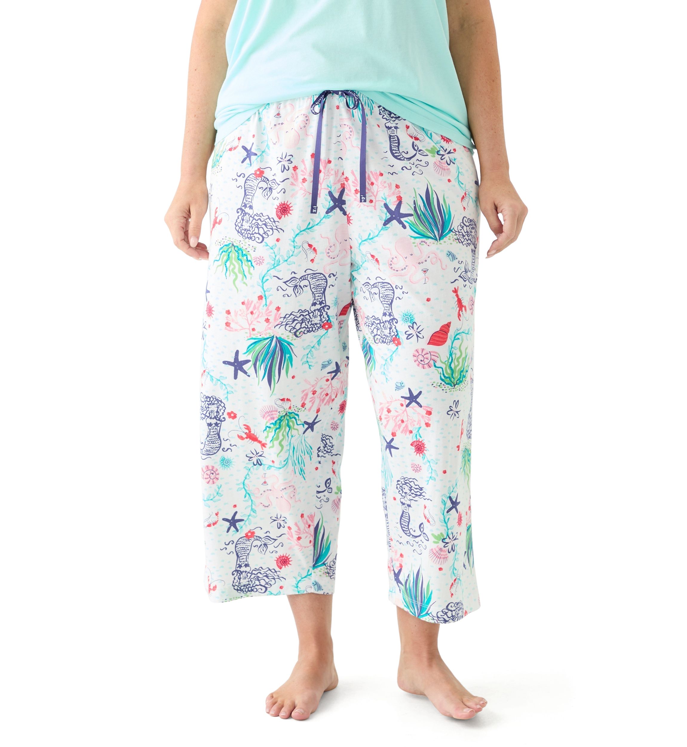 Plus Size Underwater Wonder Capri Pajama Pants