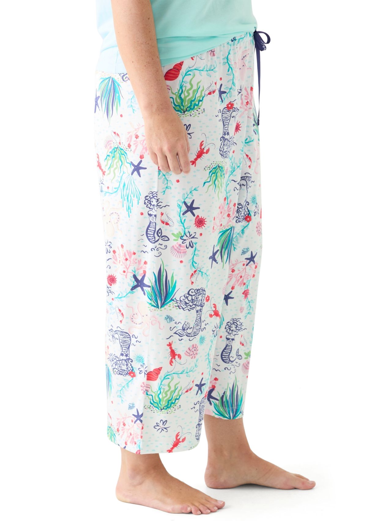Plus Size Underwater Wonder Capri Pajama Pants
