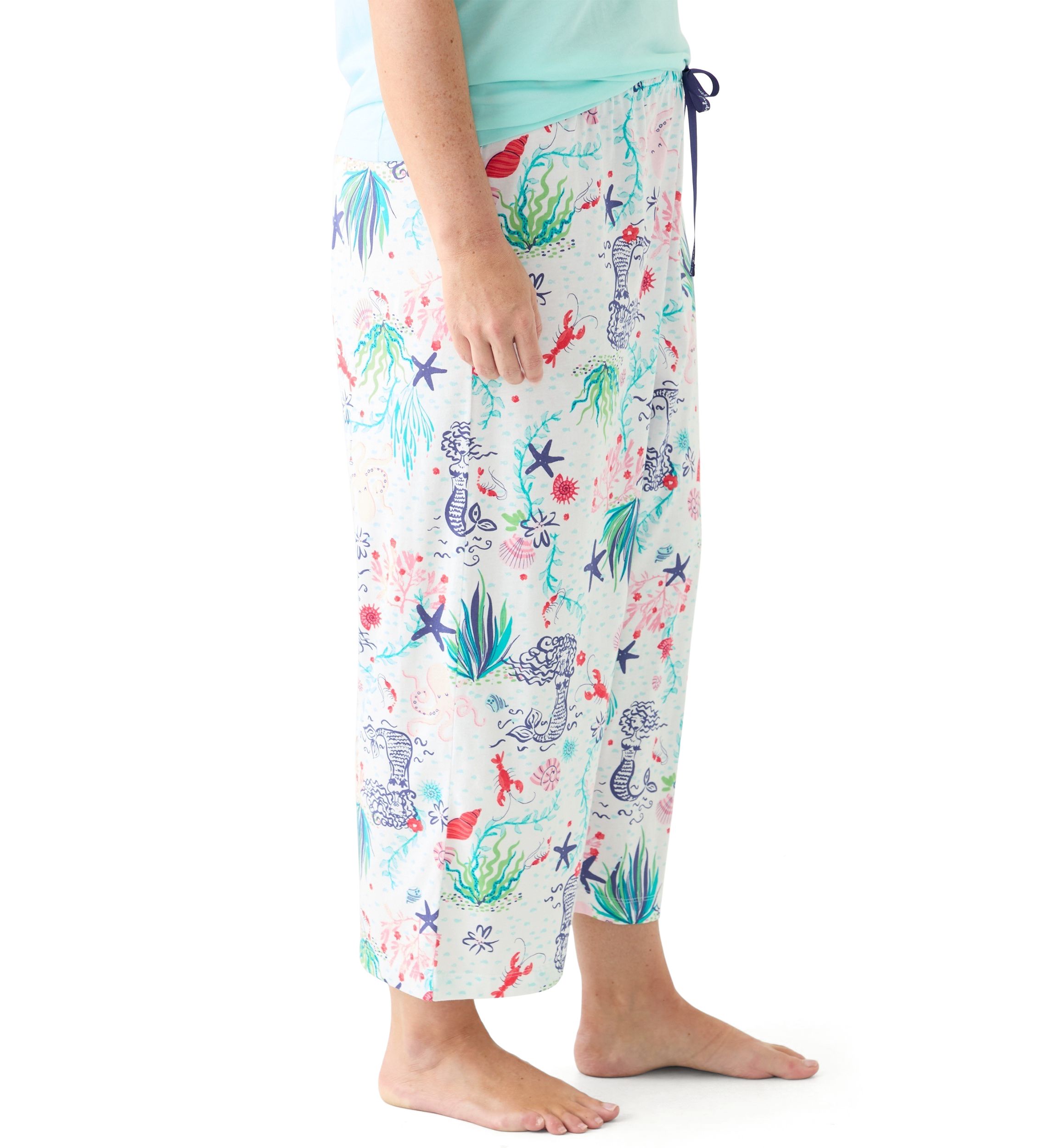 Plus Size Underwater Wonder Capri Pajama Pants