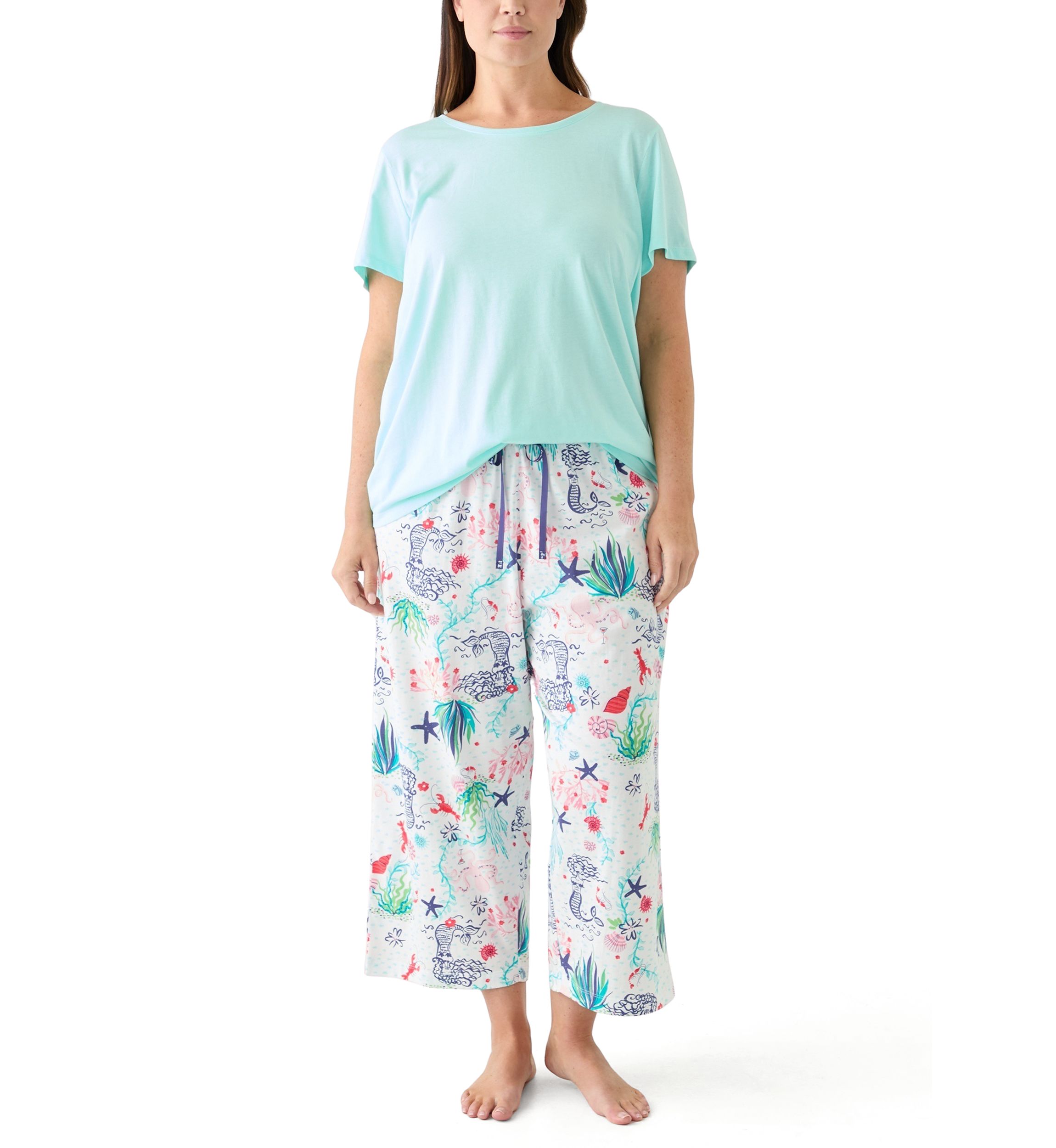 Plus Size Underwater Wonder Capri Pajama Pants