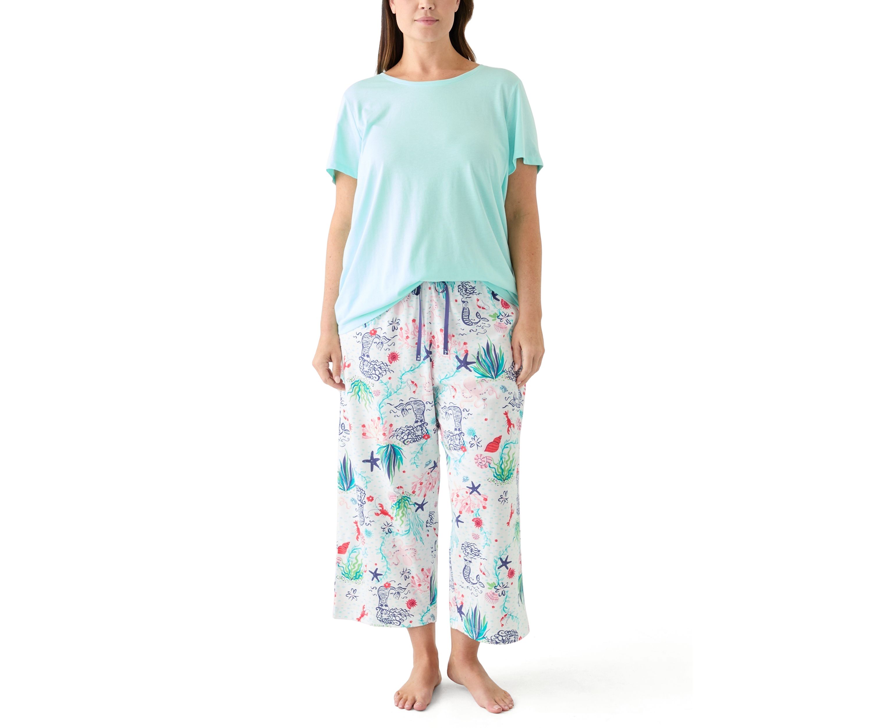 Plus Size Underwater Wonder Capri Pajama Pants