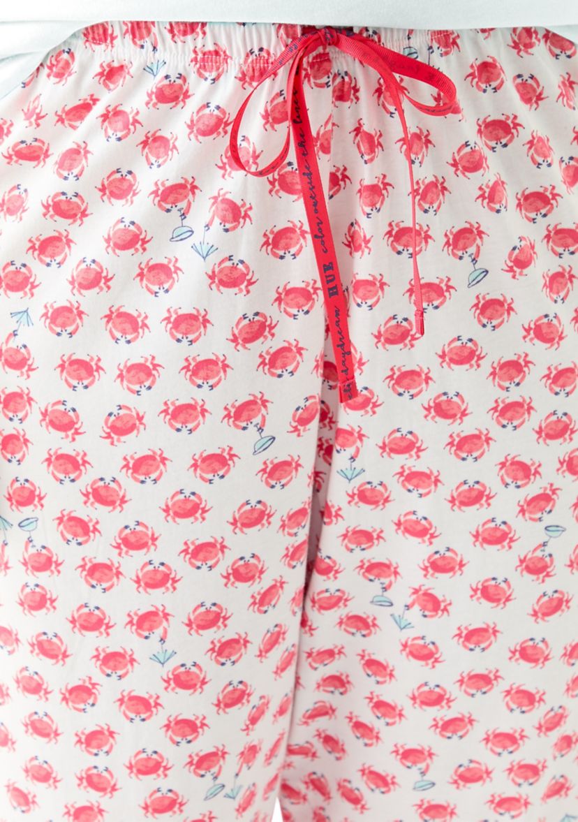 Plus Size Cooling Off Crabs Capri Pajama Pants