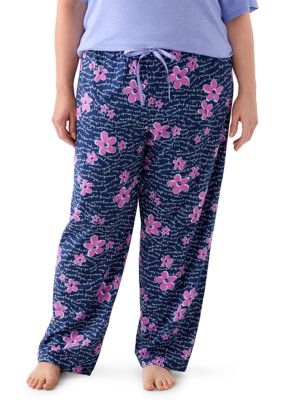 Plus Size Printed Pajama Pants