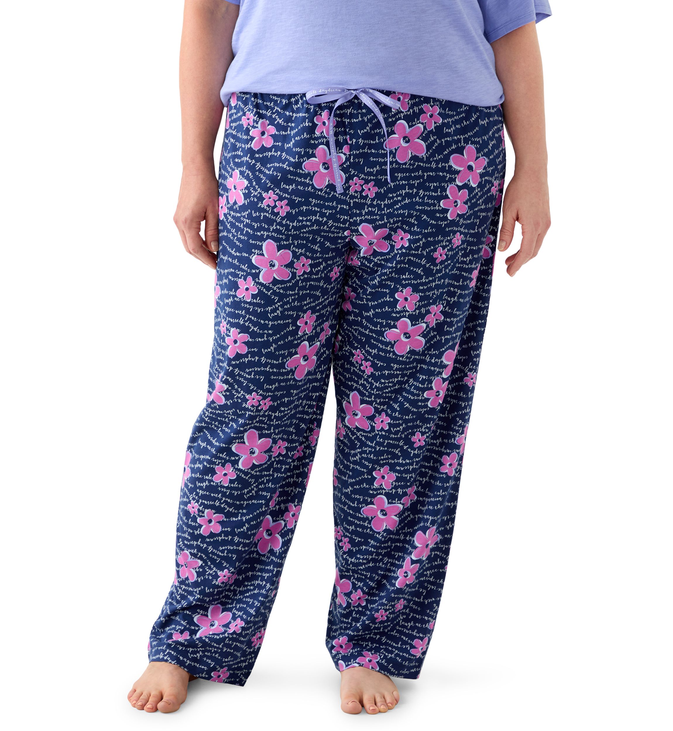 Plus Size Printed Pajama Pants
