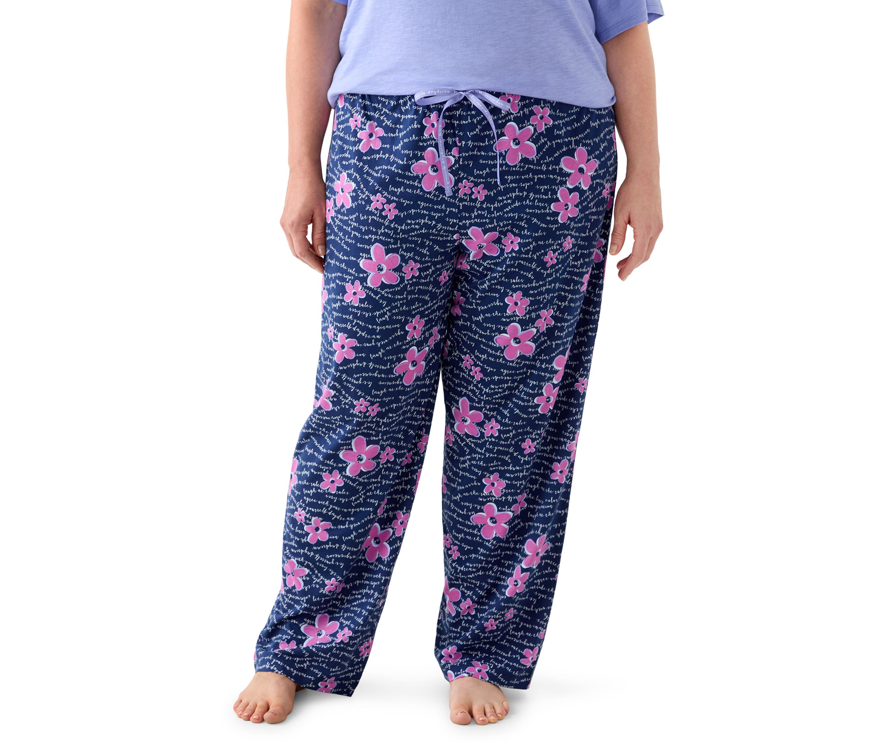 Plus Size Printed Pajama Pants