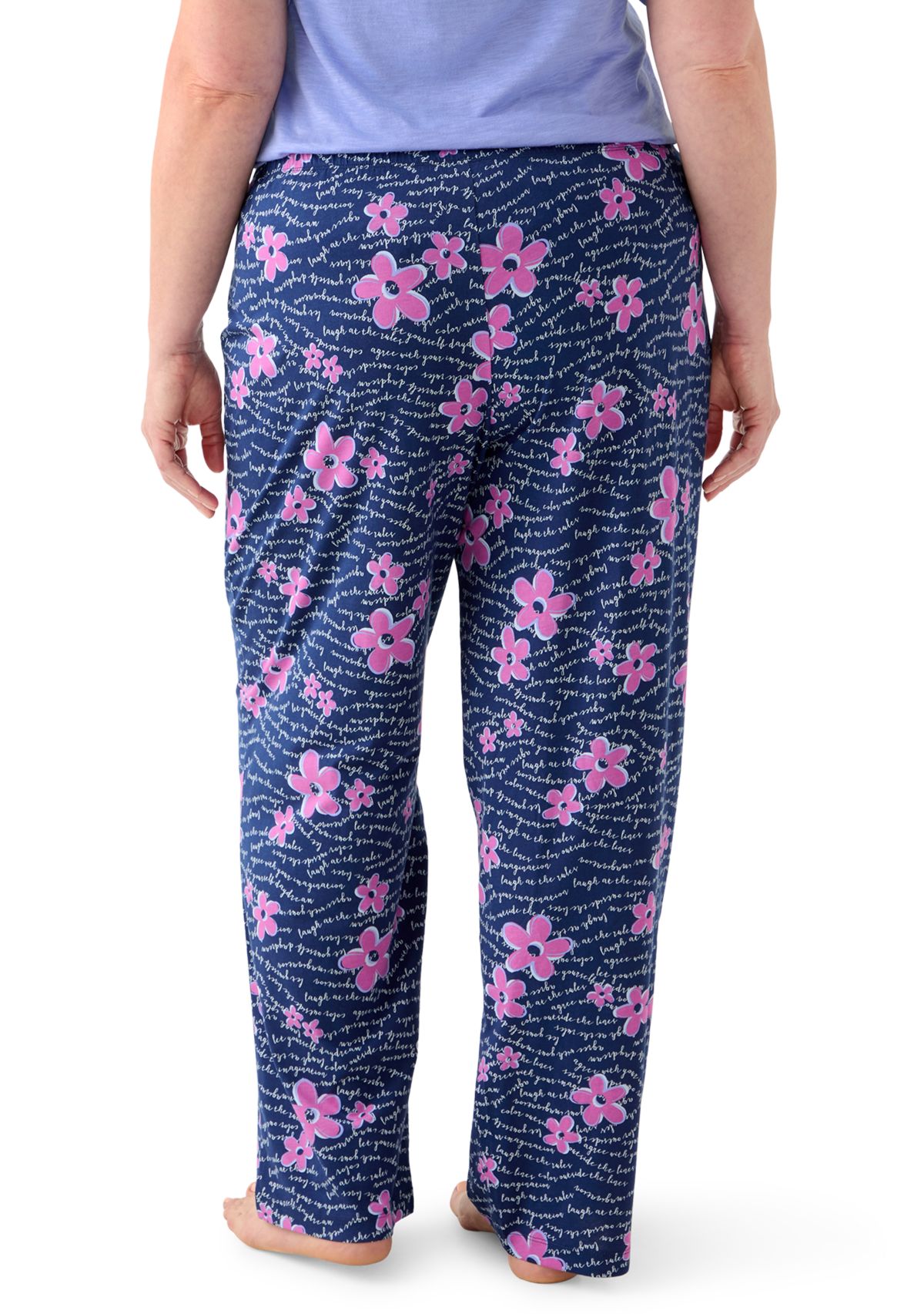 Plus Size Printed Pajama Pants