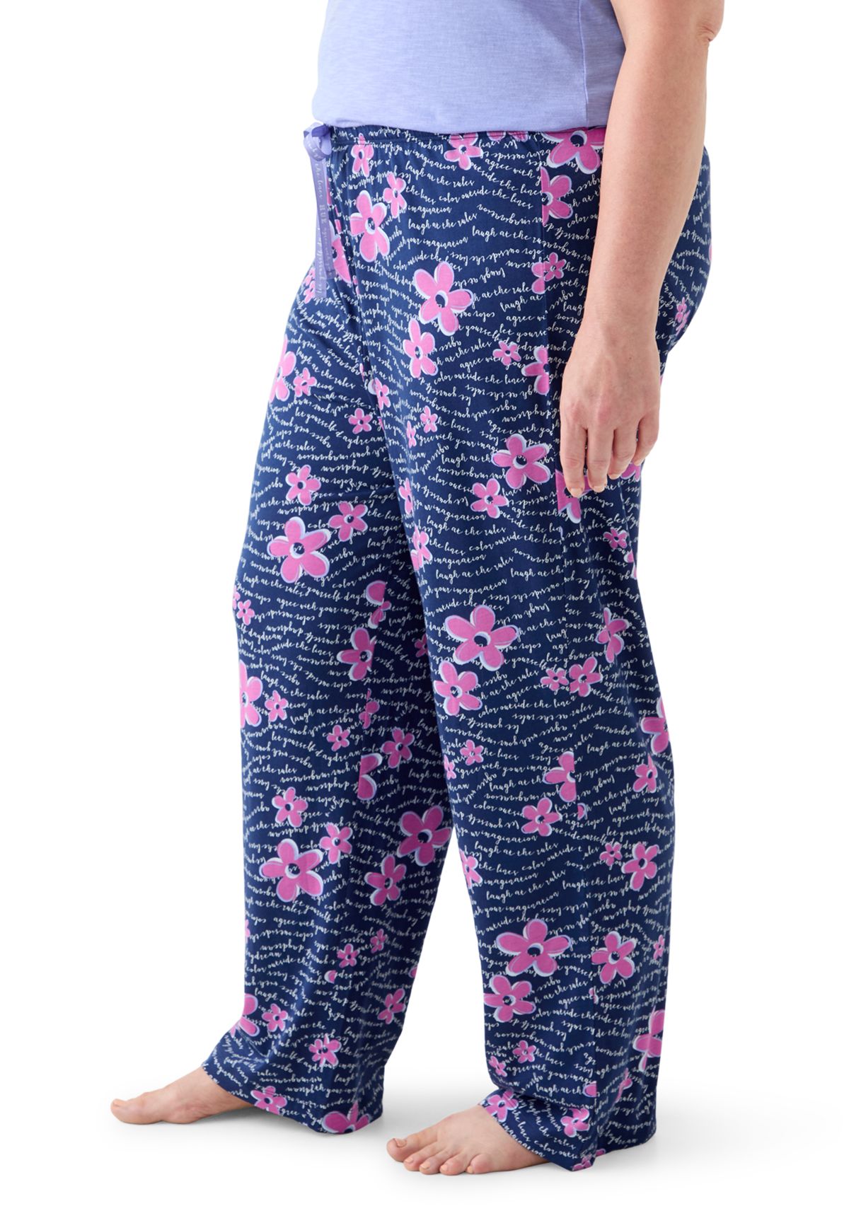Plus Size Printed Pajama Pants
