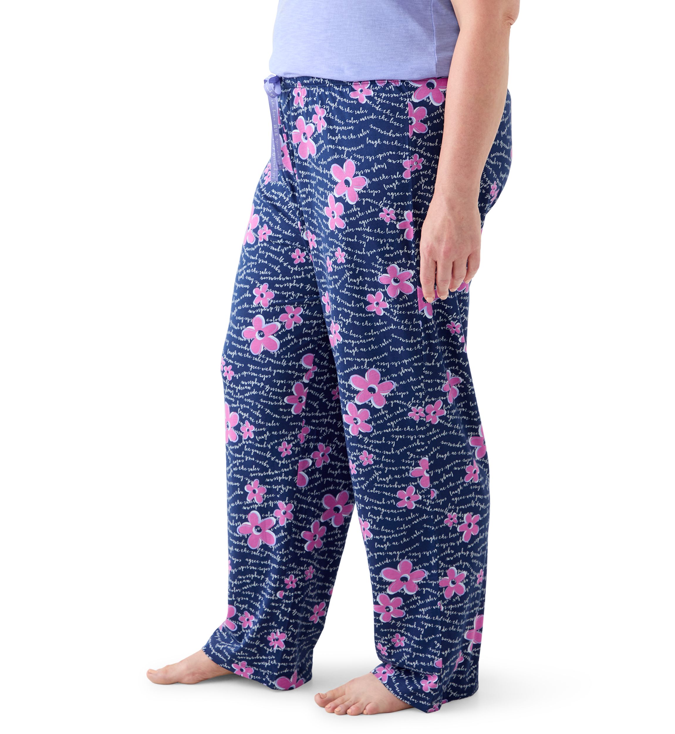 Plus Size Printed Pajama Pants