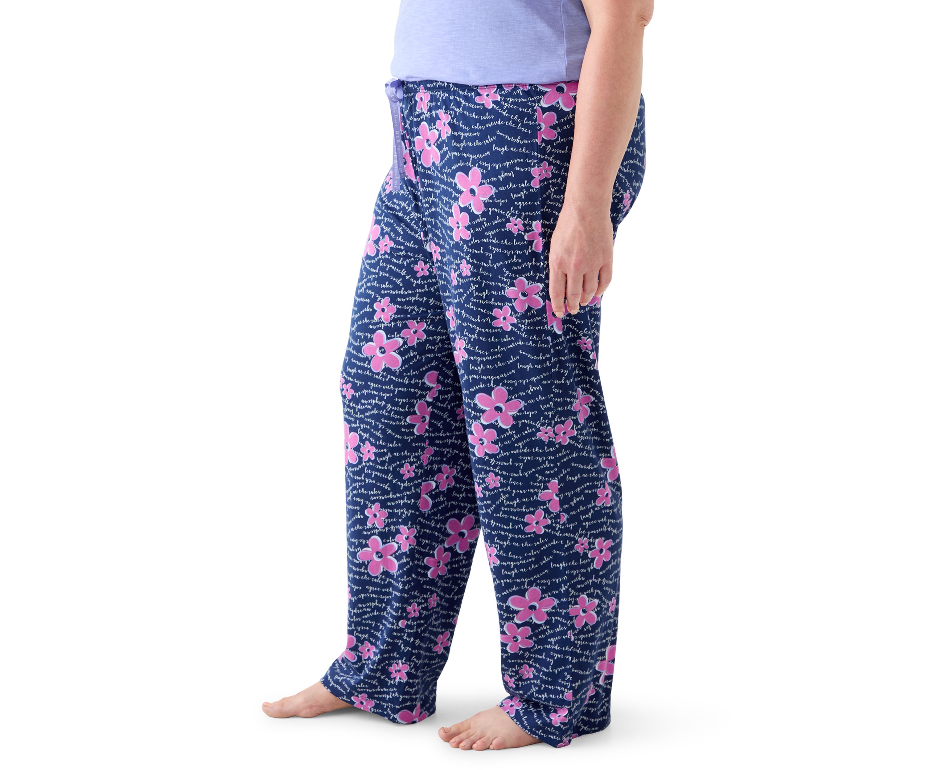 Plus Size Printed Pajama Pants