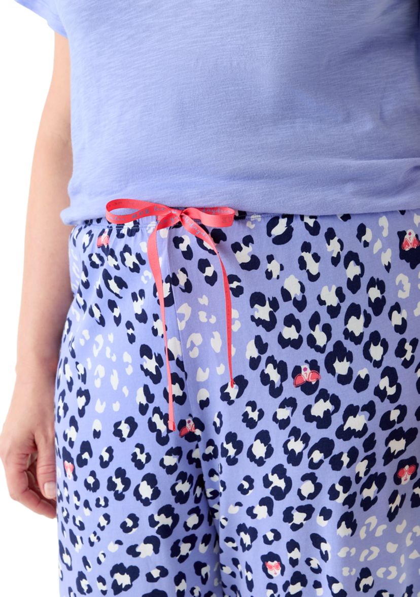 Plus Size Printed Pajama Pants