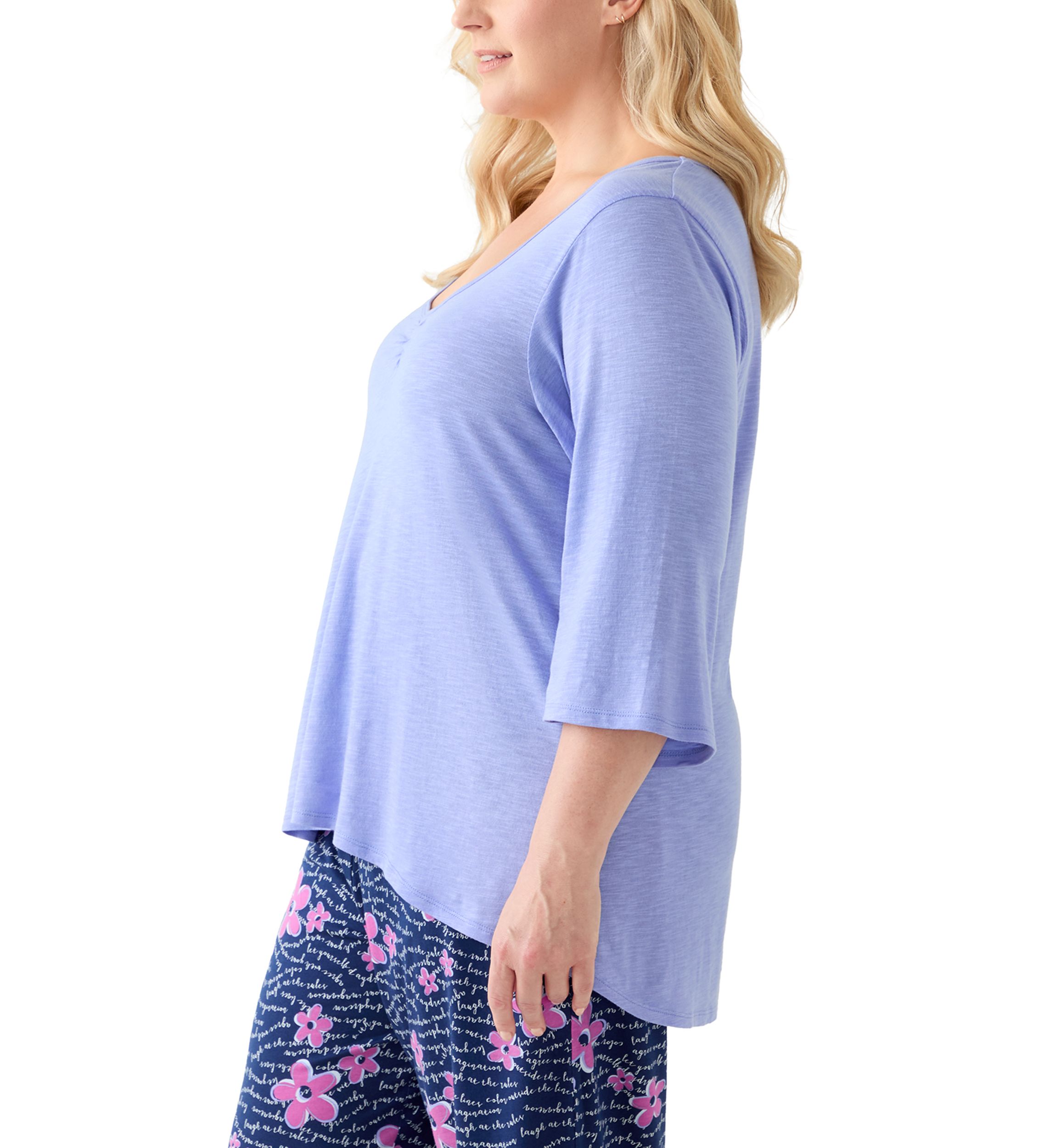 3/4 Bell Sleeve Pajama Top