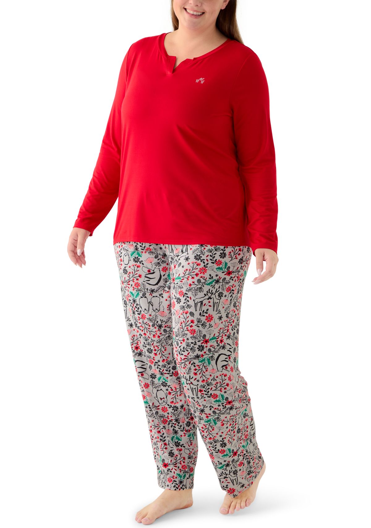 Plus Size Timeless Folded Pajama Set