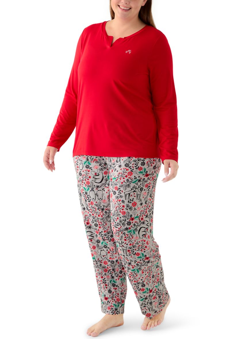 Plus Size Timeless Folded Pajama Set