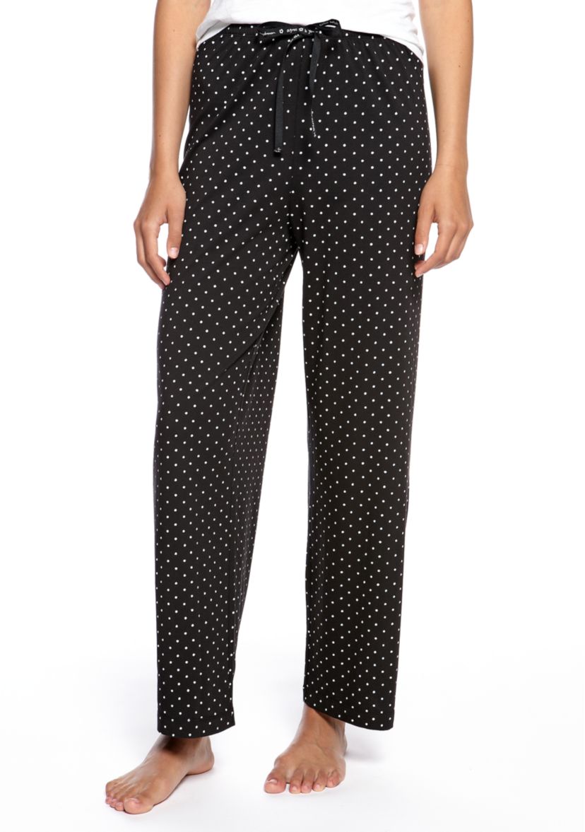 Plus Size Sleepwell Printed Knit Pajama Pants with Temperature Regulating Technology