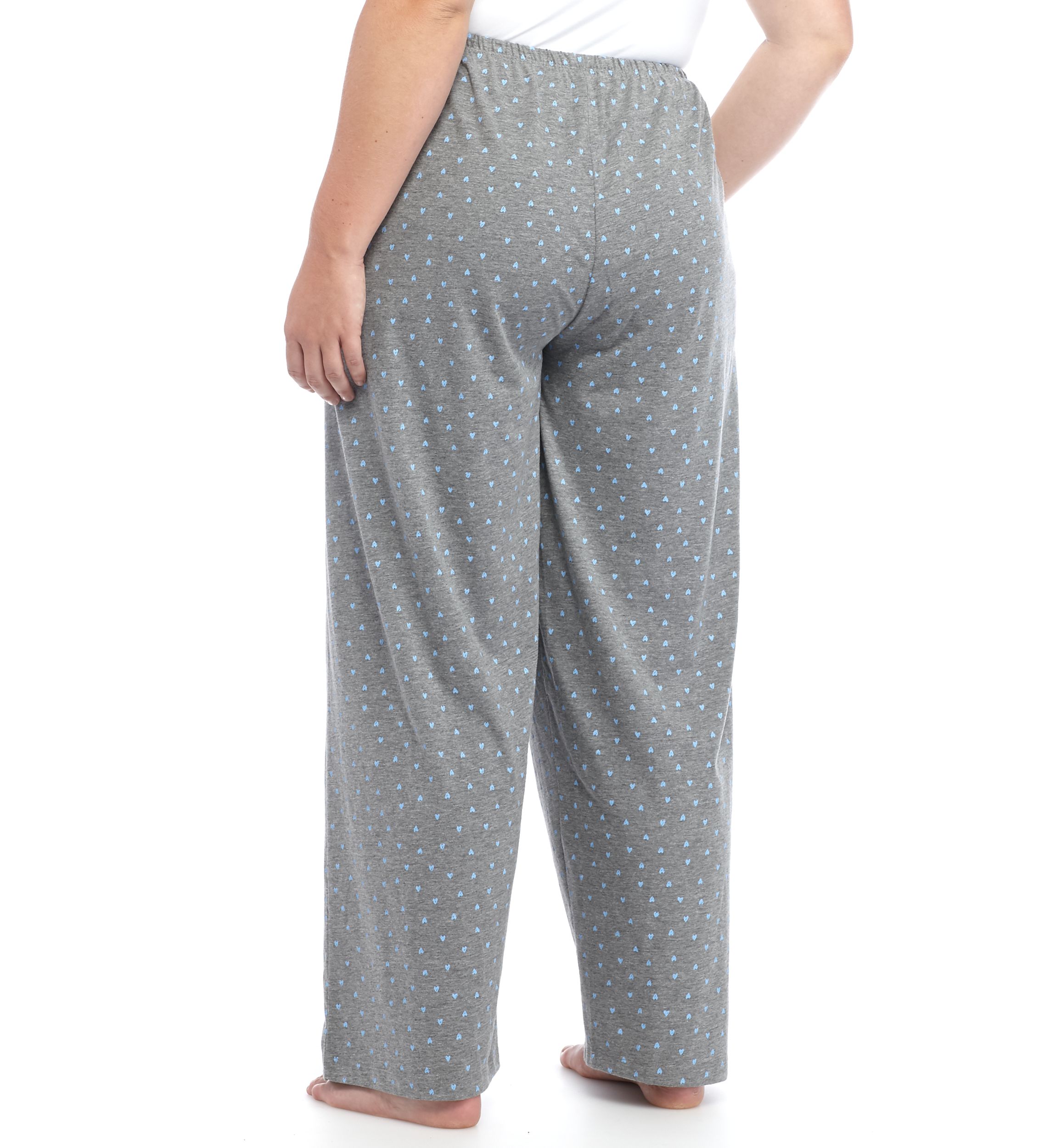 Plus Size Sleepwell Printed Knit Pajama Pants with Temperature Regulating Technology