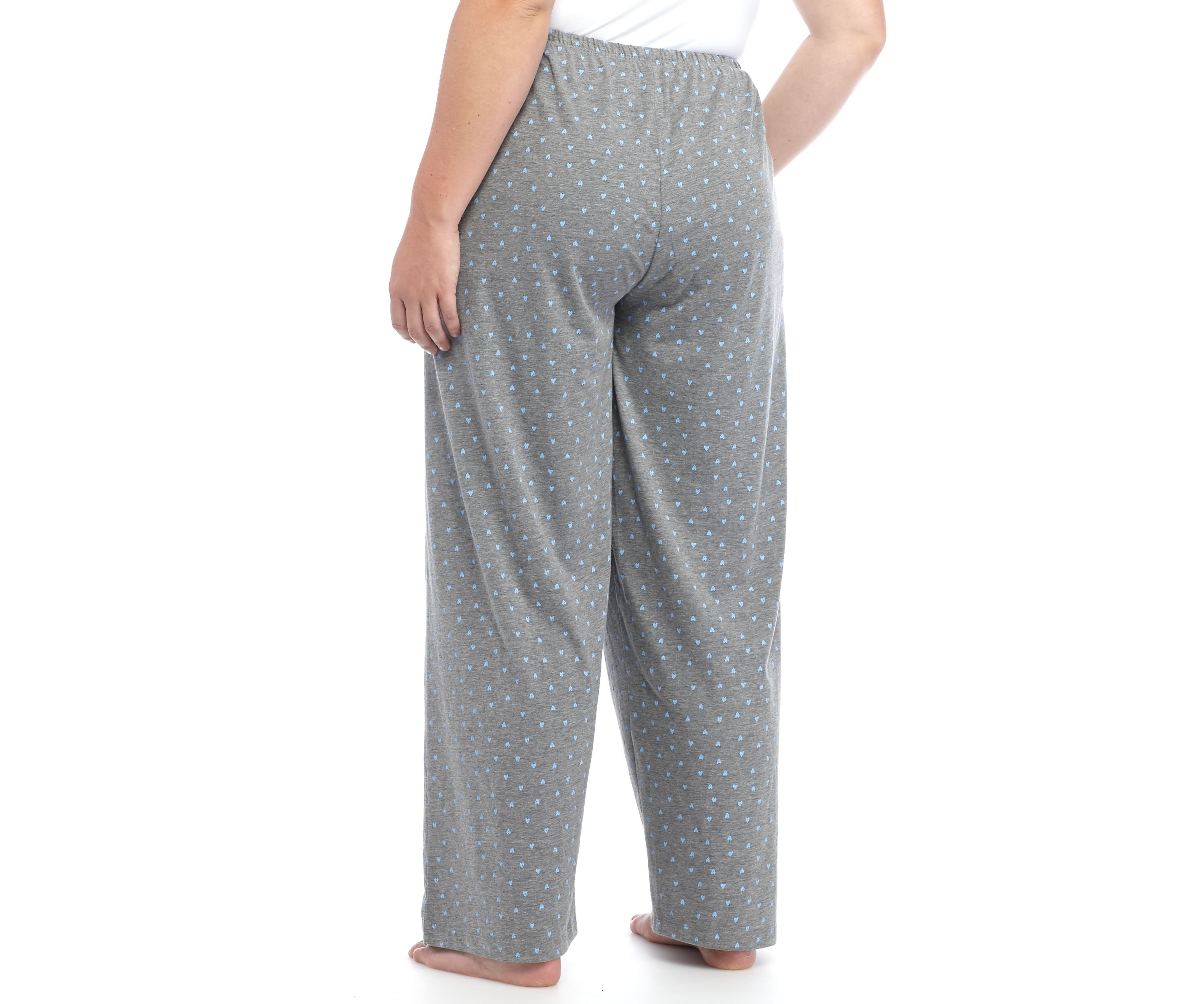 Plus Size Sleepwell Printed Knit Pajama Pants with Temperature Regulating Technology