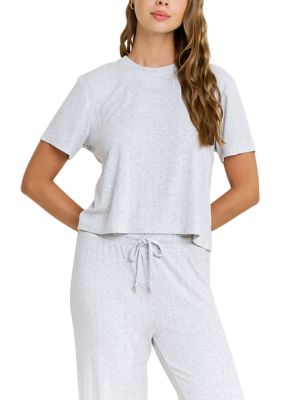 HONEYDEW Women's Cloud Modal T-Shirt, Grey, Medium