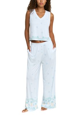 HONEYDEW Women's All American V-Tank Top & Pants Sleep Set, XL
