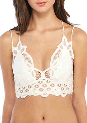 Free People By Intimately Cassie Soft Bra Hearts Print Smock Back