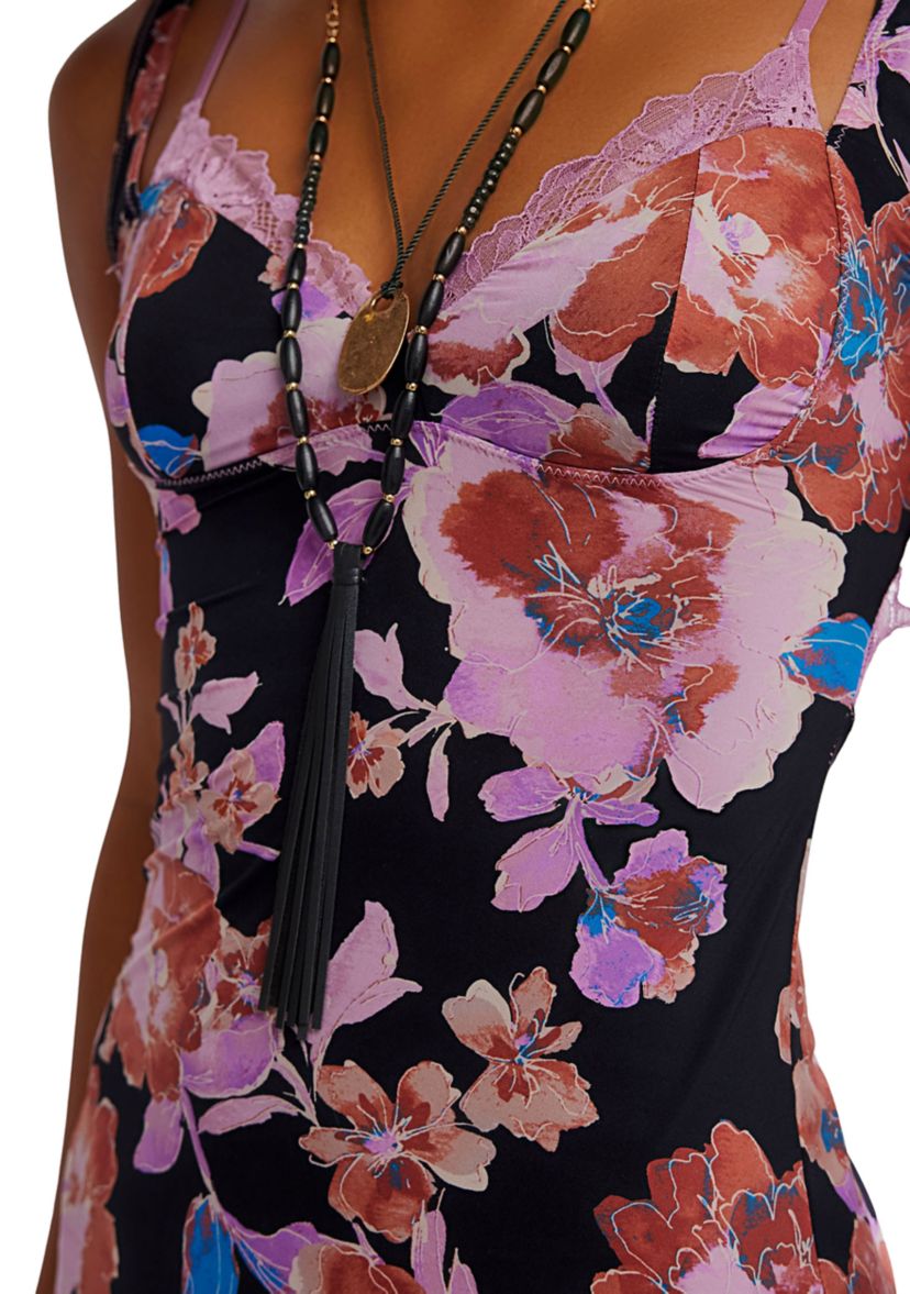 strapless open back dress Fresh Bloom Strapless Floral Applique Midi Dress in Nude