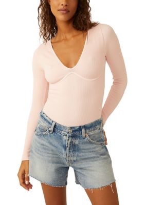 Free People Meg Seamless V-Neck Bodysuit