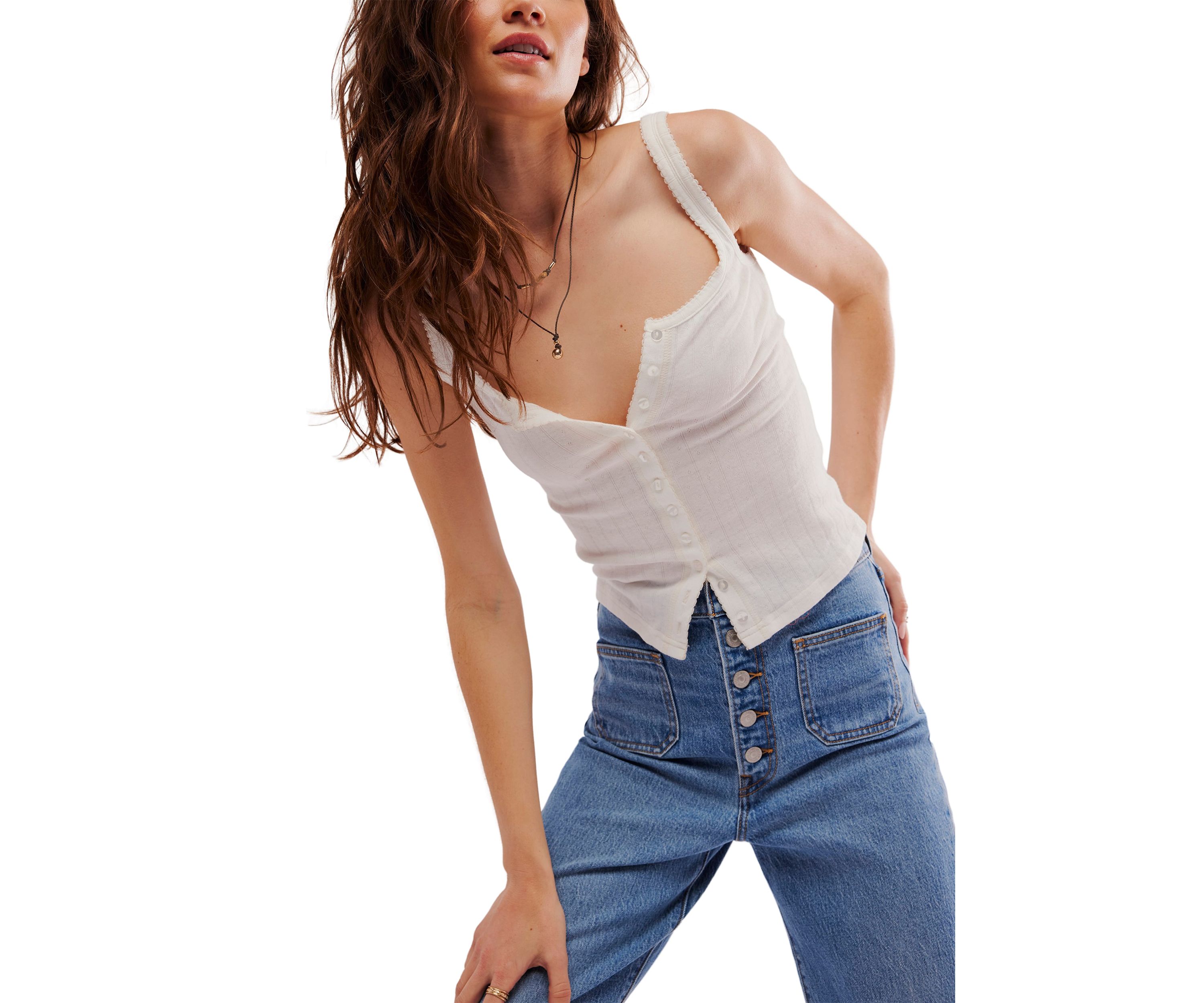 End Game Pointelle Knit Tank Top