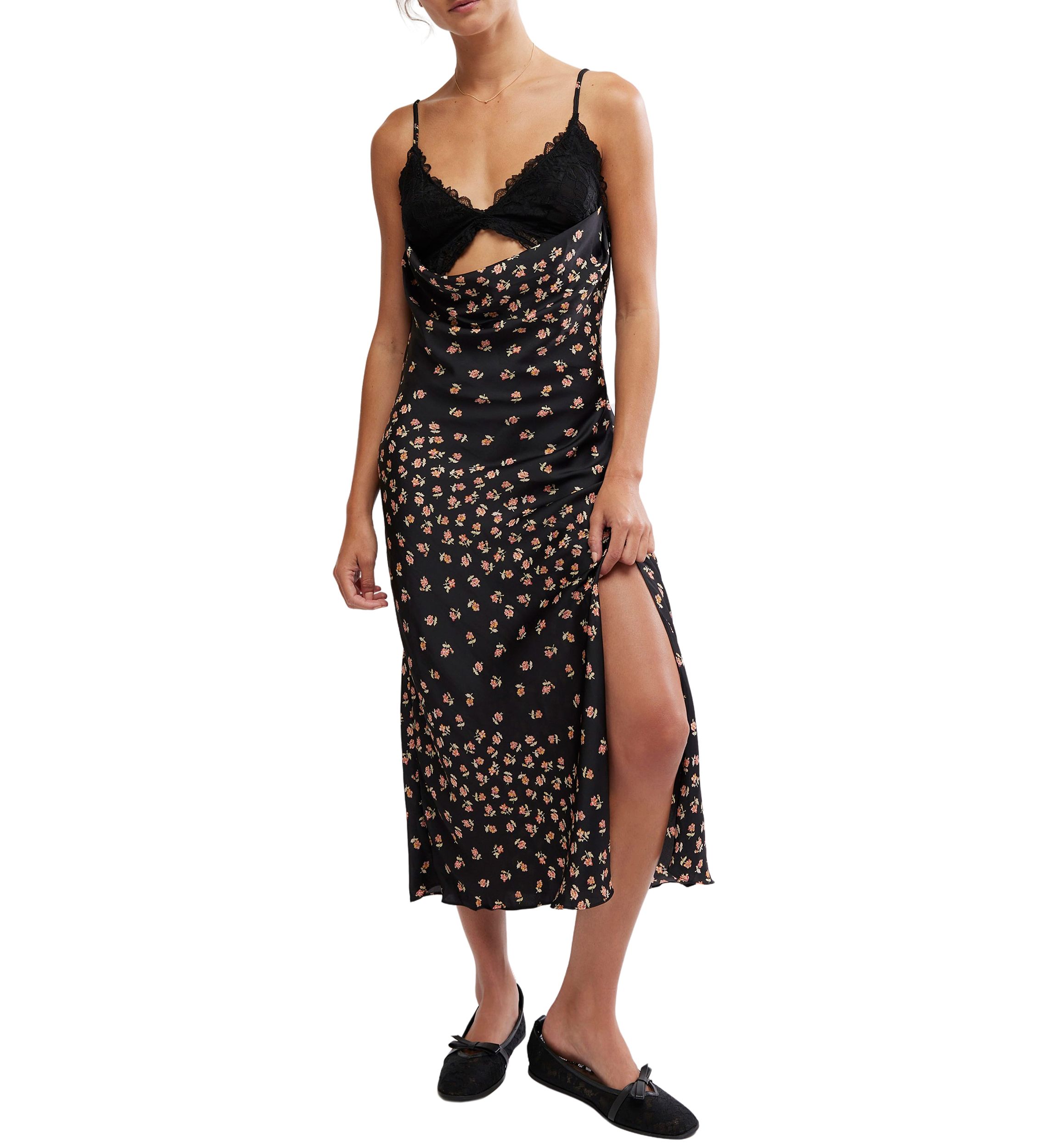 Gossamer Glow Midi Slip Dress