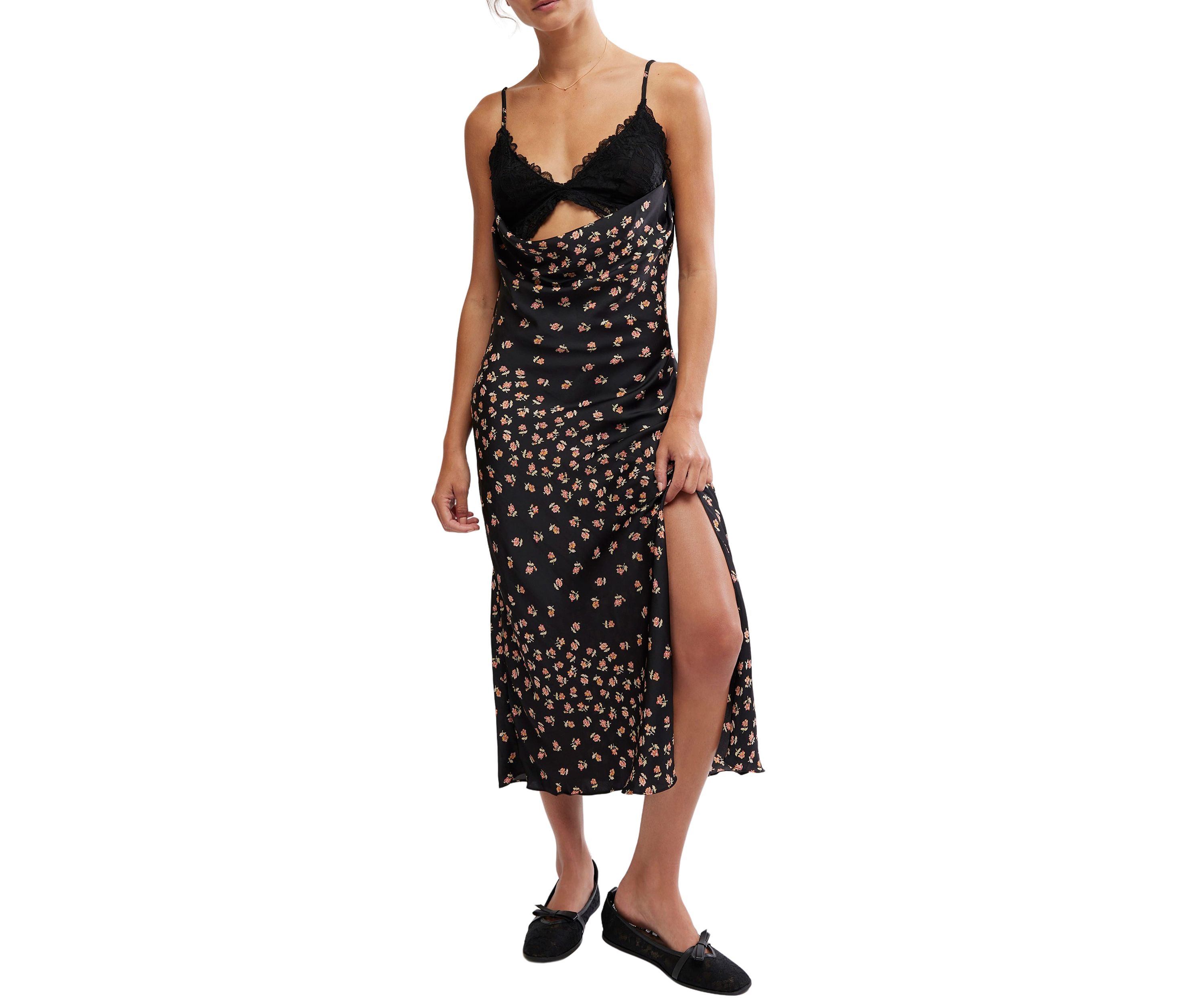 Gossamer Glow Midi Slip Dress