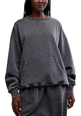 Free People Women's Slow It Down Pullover, Black, Small