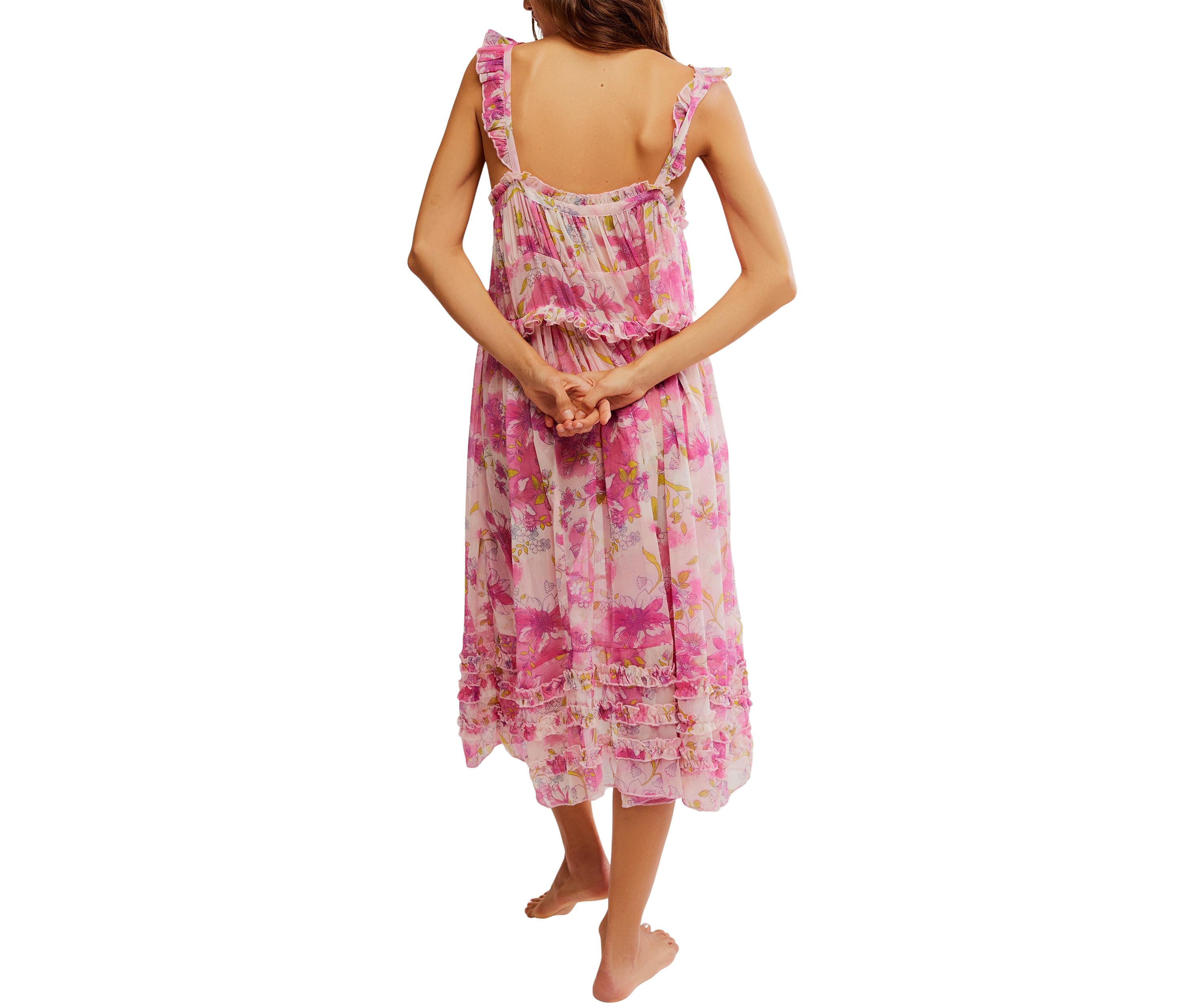 Moon Phase Printed Midi Dress