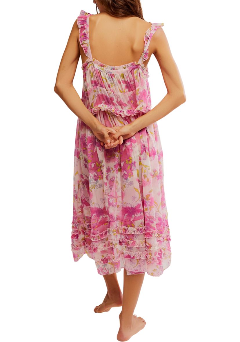 Moon Phase Printed Midi Dress