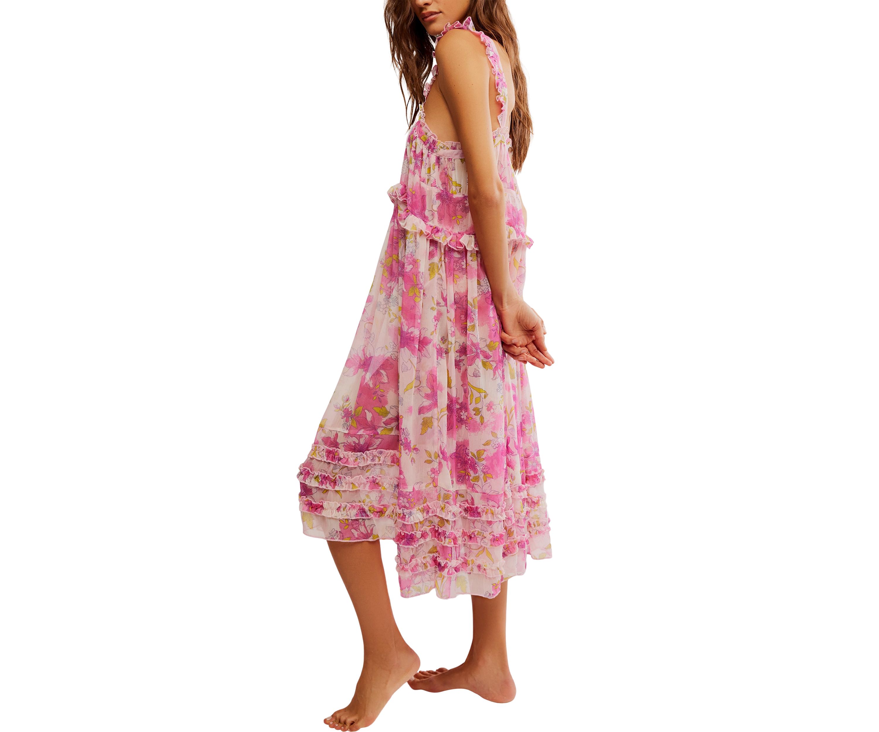 Moon Phase Printed Midi Dress