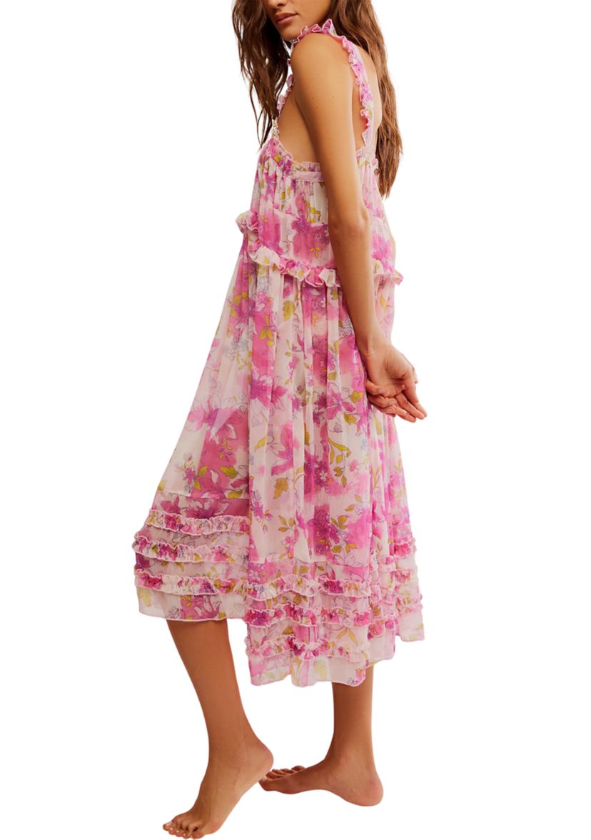 Moon Phase Printed Midi Dress