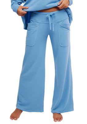 Free People Women's Staycation Lounge Pants, Blue, Large