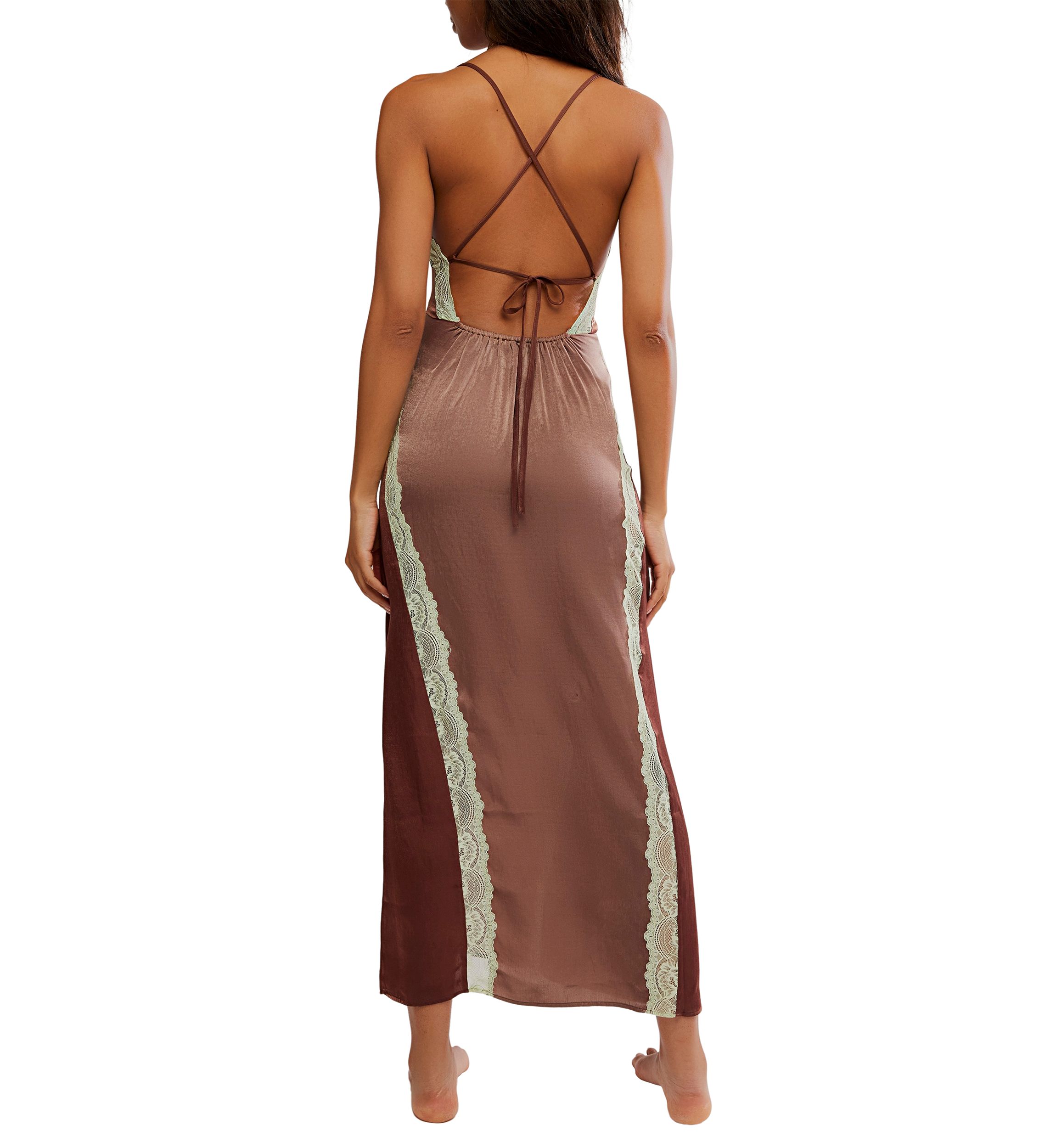 Free People Some Kind of Love Maxi Slip Dress - Sweetie Pink Combo