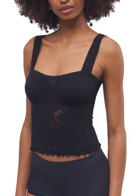 Free People Women's Heirloom Cami, Black, M/L