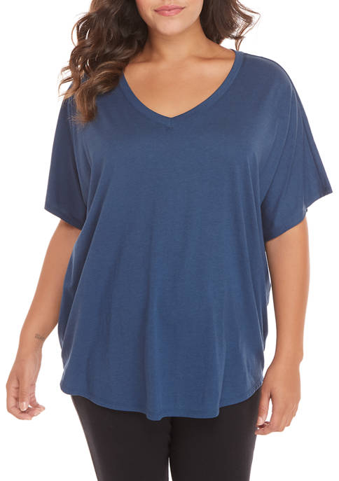 New Directions® Plus Size Drop Shoulder Easy Sleep T-Shirt | belk