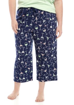 New Directions® Plus Size Printed Capri Sleep Pants | belk