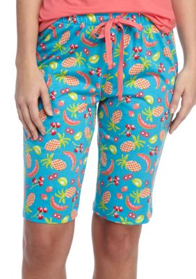 New Directions® Juicy Fruits Knit Bermuda Pajama Shorts | belk